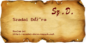 Szadai Dóra névjegykártya